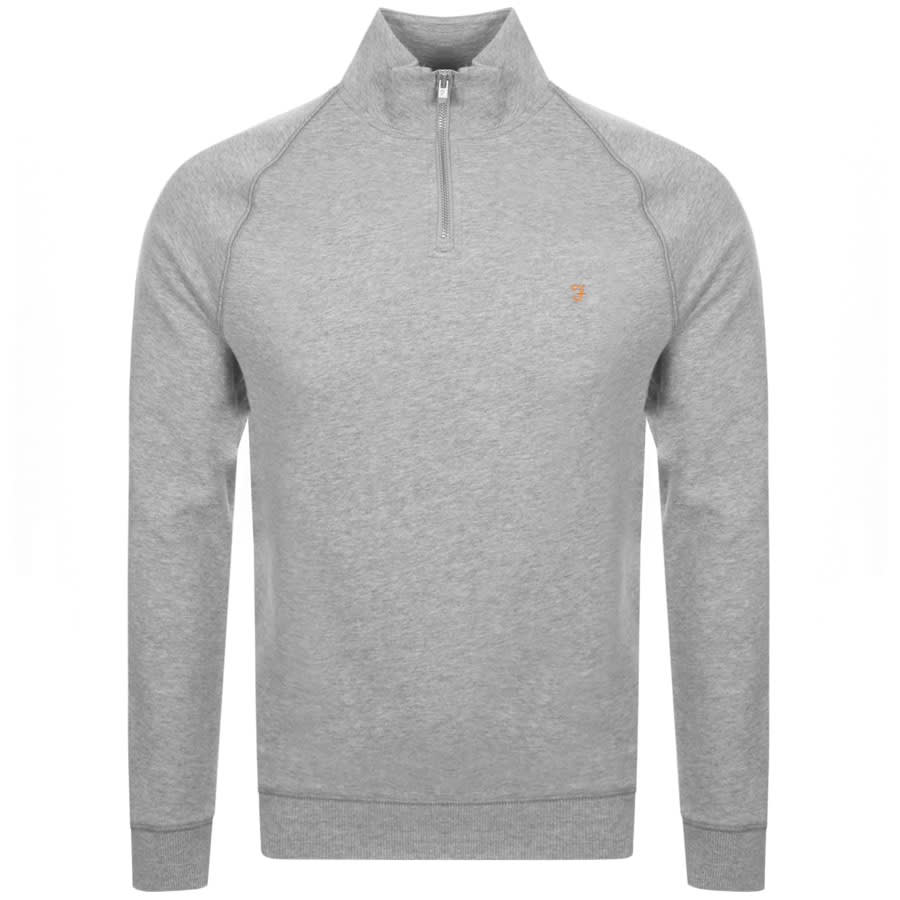 Alternative Image for ProductFarah Vintage Jim Half Zip Sweatshirt Grey1